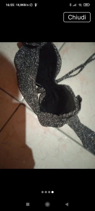Top glitter argento maniche lunghe