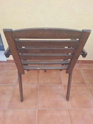 Mesa y 4 Sillas de Madera IKEA Terraza / Jardín