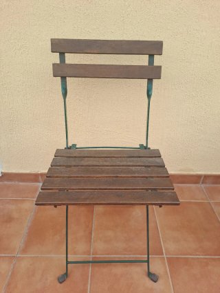 Mesa y 4 Sillas de Madera IKEA Terraza / Jardín