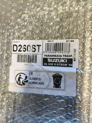 Cúpula GIVI Suzuki V-Strom 2004-2007 Negra