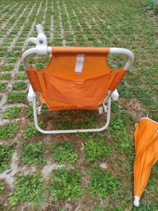 Silla de Playa Naranja y Blanca niñ@