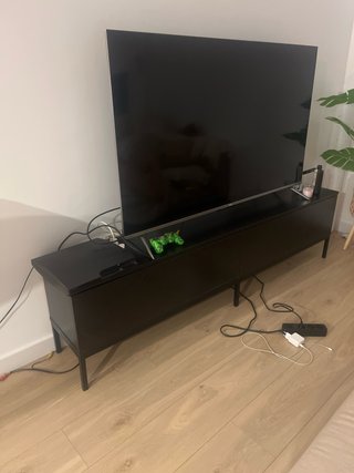 Mueble TV negro madera lord