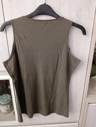 Top Trucco verde con encaje M