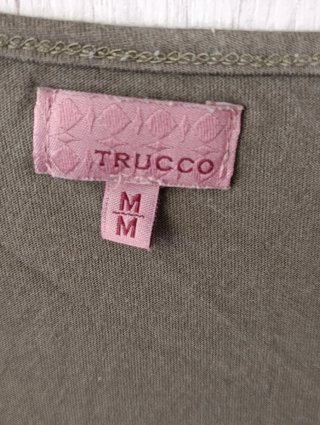 Top Trucco verde con encaje M