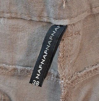 Pantalón ancho gris oscuro, marca Naf Naf, T.38