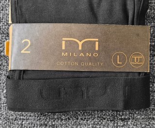 Pack 2 boxers negros Milano Talla L (A ESTRENAR)