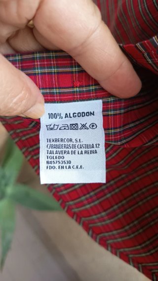 Camisa de cuadros hombre roja