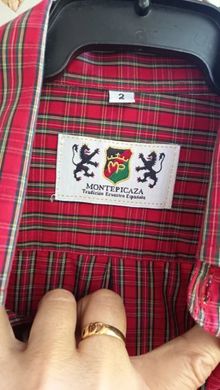 Camisa de cuadros hombre roja