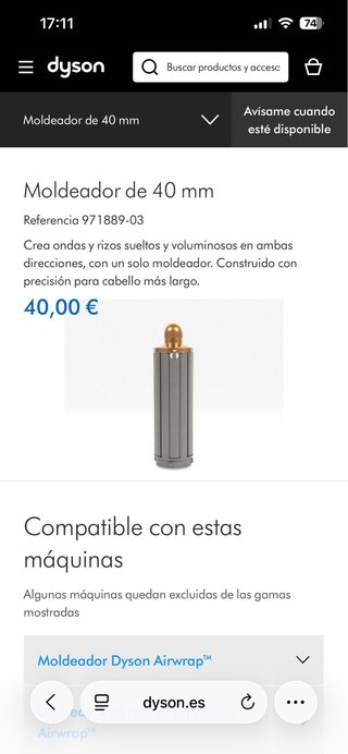 Dyson Airwrap Moldeador Accesorios