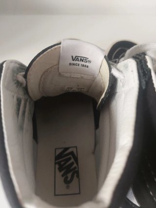 Vans plataforma negras y blancas