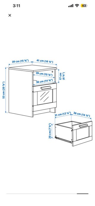 Mesita de noche BRIMMES Ikea