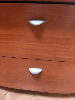 Mueble salón TV madera con 2 cajones
