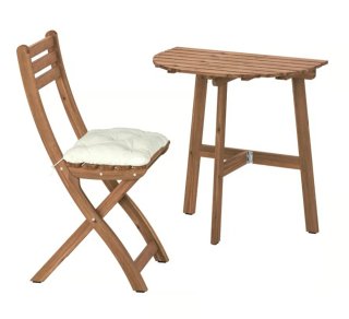 Conjunto Terraza Madera Plegable