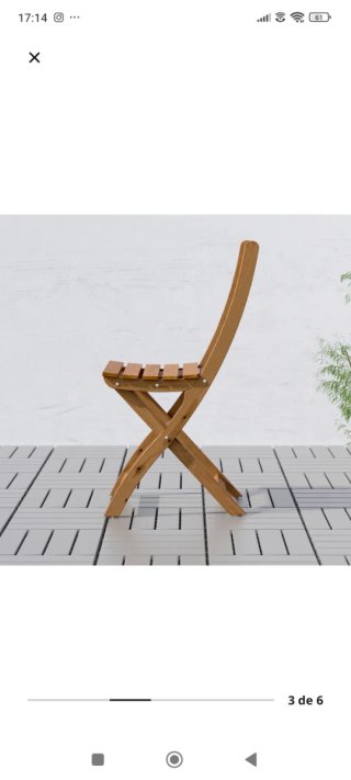 Conjunto Terraza Madera Plegable