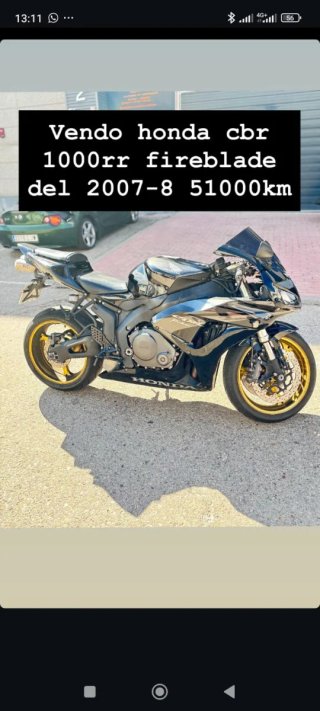 Honda CBR 1000RR Fireblade Negra