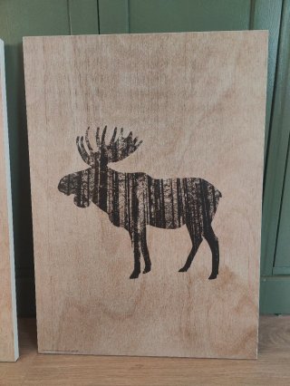 Cuadros animales silueta madera rústico