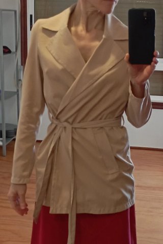 Chaqueta ligera ante beige