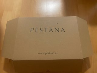 Vestido marca Pestana midi evasé estampado