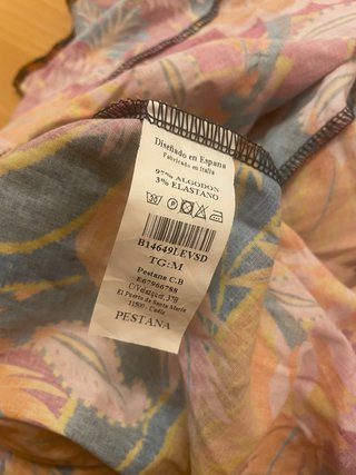 Vestido marca Pestana midi evasé estampado