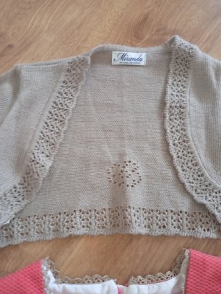Conjunto vestido y chaqueta niña. Miranda