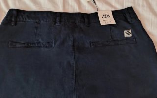 Pantalón Zara Azul Marino Talla 46