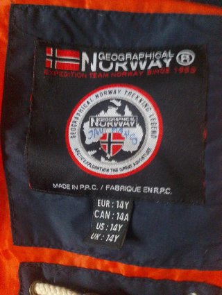 Chaqueta Norway Talla 14 Años Azul