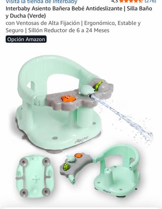Asiento Bañera Bebé Interbaby Verde