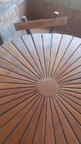 Mesa y Sillas Madera Maciza Exterior