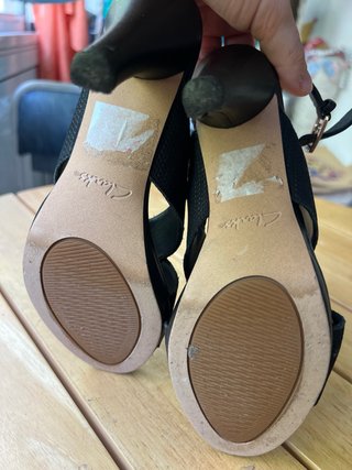 Sandalias Clarks Piel y Tela Negras Talla 35