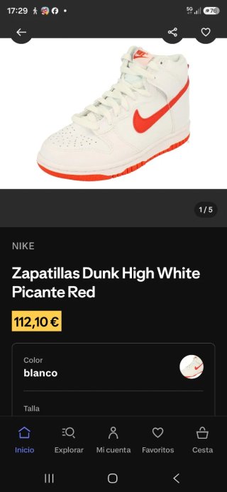 Zapatillas Nike Mujer Blancas y Rojas