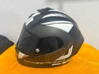 Casco Moto Scorpion Negro/Blanco