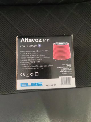 Altavoz Mini Bluetooth ELBE Rojo