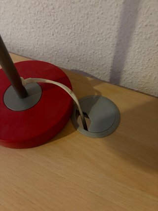 Escritorio curvo madera y metal