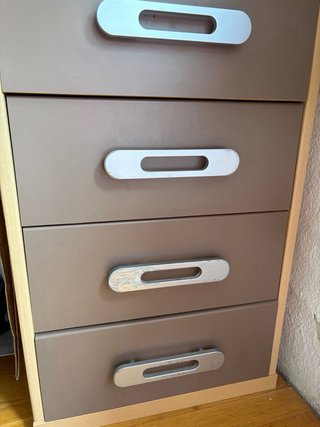 Escritorio curvo madera y metal