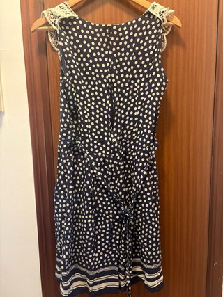 Vestido lunares azul y blanco Dorothy Perkins T40
