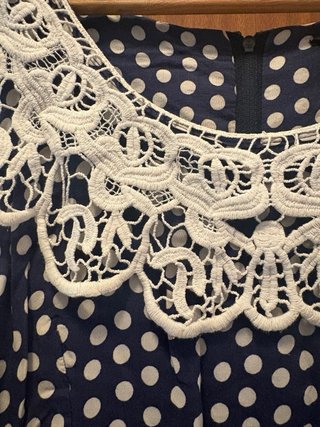 Vestido lunares azul y blanco Dorothy Perkins T40