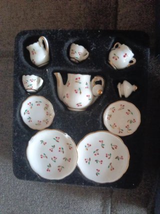 Reutter Porzellan Juego de Té Miniatura