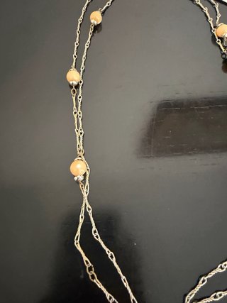 Collana Zara con perle color oro e beige