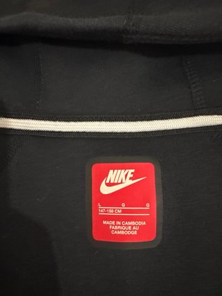 Sudadera Nike Tech Fleece Niño Talla L Negra