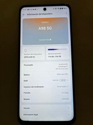 Oppo A98 5G Negro ( NEGOCIABLE)