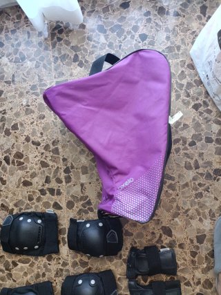 Pack completo Patines Línea Oxelo. Talla 35 a 38.