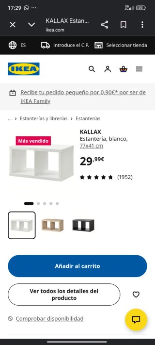 Estantería Kallax Ikea Blanca