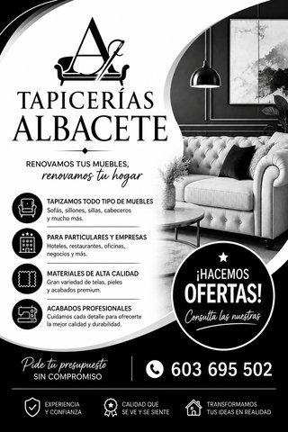 Anuncio de tapicería