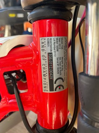 Mecatecno Mini moto eléctrica GASGAS roja y blanca