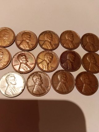 Lote 16 Monedas Penny Trigo
