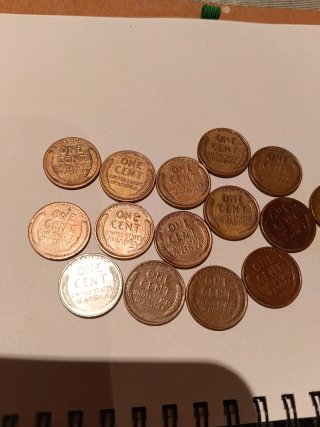 Lote 16 Monedas Penny Trigo