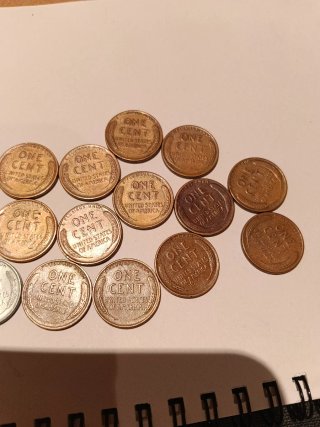 Lote 16 Monedas Penny Trigo
