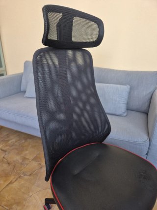 Silla de Oficina Ikea Matchspel Negra/Roja