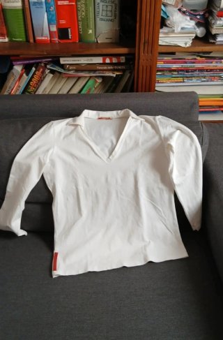 Maglia Prada bianca manica lunga vintage anni 90