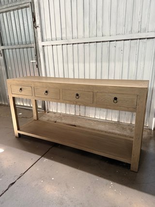 Consola de madera maciza nueva